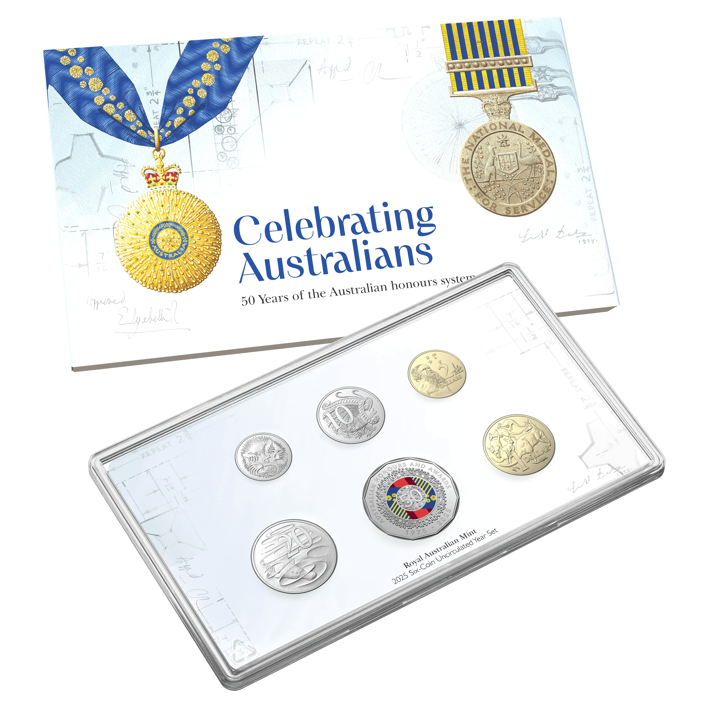 2025 50 Years of the Australian Honours System Six Coin Year Set