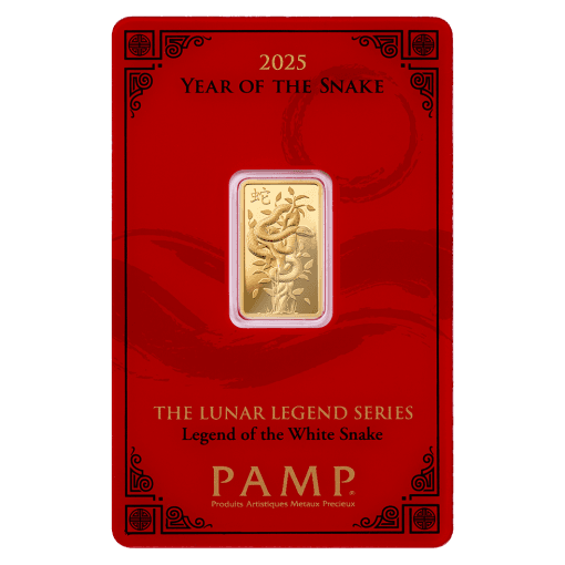 Pamp lunar snake 5g gold bar