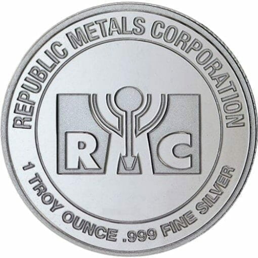 RMC 1oz .999 Silver Bullion Round - Republic Metals Corporation 1