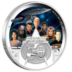 Star Trek: The Next Generation Crew 30th Anniversary 2017 2oz Silver Proof Coin - The Perth Mint 999 & 9999