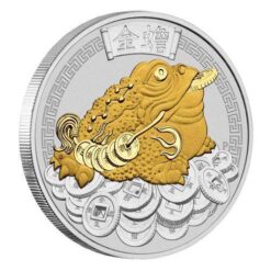 2018 Money Toad 1oz Silver Gilded Coin - The Perth Mint 999 & 9999