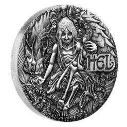 2017 Norse Goddesses – Hel 2oz Silver Antiqued High Relief Coin - The Perth Mint 999 & 9999
