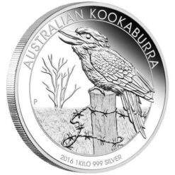 2016 Australian Kookaburra 1 Kilo Silver Proof Coin - The Perth Mint 999 & 9999