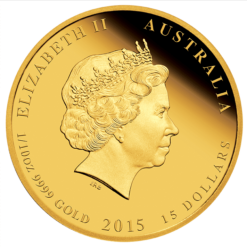 2015 year of the goat - 1/10 oz - gold coin - the perth mint 9999