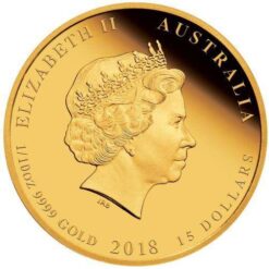 2018 year of the dog - 1/10 oz - gold coin - the perth mint 9999