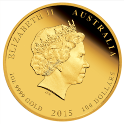 2015 year of the goat - 1 oz - gold coin - the perth mint 9999