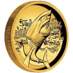 2015 Great White Shark 1oz Gold Proof High Relief Coin - The Perth Mint 9999