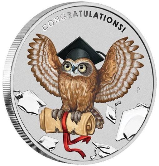2018 graduation 1oz. 9999 silver coin in card - the perth mint