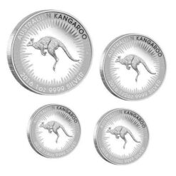 2016 Australian Kangaroo Silver Proof Four Coin Set - The Perth Mint 999 & 9999