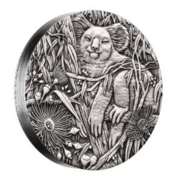 2017 Australian Koala 2oz Silver High Relief Antique Coin - The Perth Mint 999 & 9999