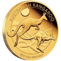 Australian kangaroo 2018 gold proof five coin set - the perth mint 9999