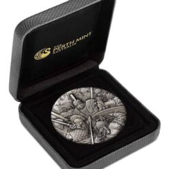 2018 Warfare – Roman Legion 2oz .9999 Silver Antiqued High Relief Rimless Coin