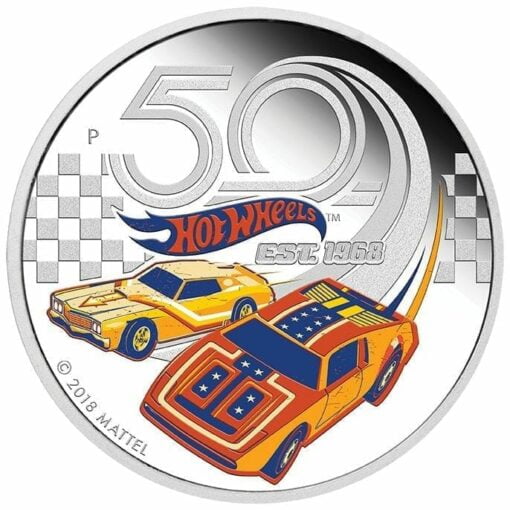 2018 50 Years of Hot Wheels 1oz .9999 Silver Proof Coin - The Perth Mint 3