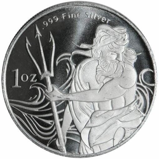 Neptune/Poseidon 1oz .999 Silver Bullion Coin - TridentSilver.com 1