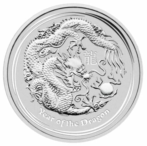 2012 Year of the Dragon 10oz .999 Silver Bullion Coin – Lunar Series II 1