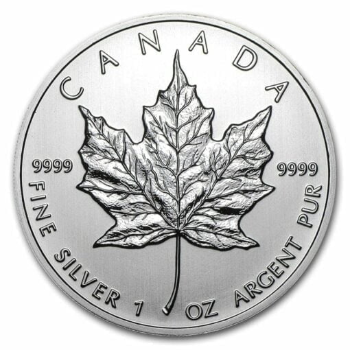 2012 Maple Leaf 1oz .9999 Silver Bullion Coin – Royal Canadian Mint 1