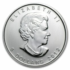 2012 Maple Leaf 1oz .9999 Silver Bullion Coin – Royal Canadian Mint 3
