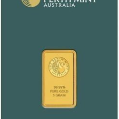 Perth Mint Kangaroo 5g .9999 Gold Minted Bullion Bar - Green Security Card 4