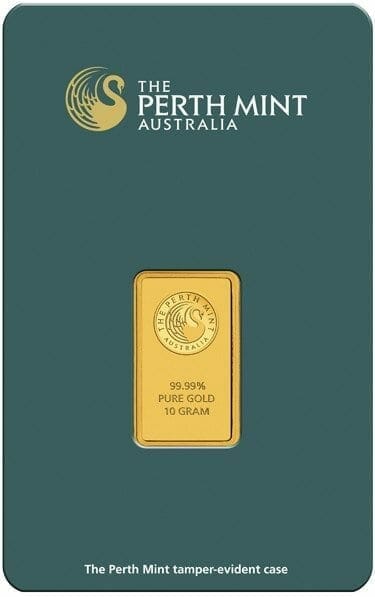 Perth Mint Kangaroo 10g .9999 Gold Minted Bullion Bar - Green Security Card 2