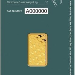 Perth Mint Kangaroo 10g .9999 Gold Minted Bullion Bar - Green Security Card 5