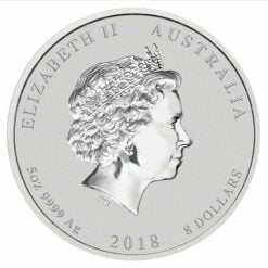 2018 Year Of The Dog 5oz .9999 Silver Bullion Coin - Lunar Series II - The Perth Mint 3
