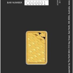 Perth Mint Kangaroo 5g .9999 Gold Minted Bullion Bar 5