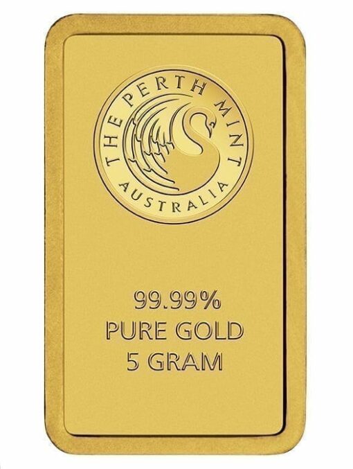 Perth Mint Kangaroo 5g .9999 Gold Minted Bullion Bar 3