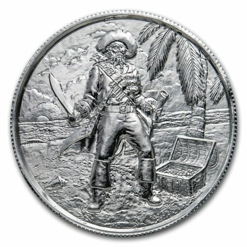 Privateer Series - The Captain 2oz .999 Ultra High Relief Silver Bullion Coin - Elemetal Mint 1