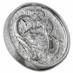 Privateer Series - The Kraken 2oz .999 Ultra High Relief Silver Bullion Coin - Elemetal Mint 4