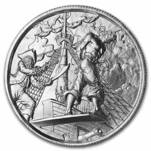 Privateer Series - The Plank 2oz .999 Ultra High Relief Silver Bullion Coin - Elemetal Mint 1