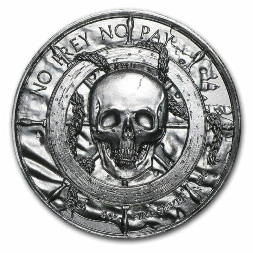 Privateer Series - The Privateer 2oz .999 Ultra High Relief Silver Bullion Coin - Elemetal Mint 3