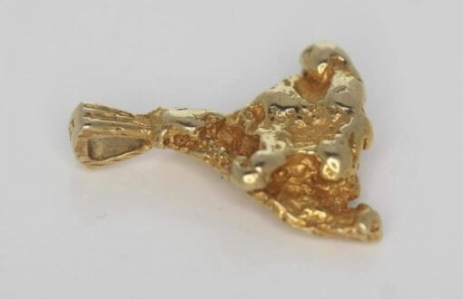 18ct Manufactured Gold Nugget Pendant - 4.14g 4