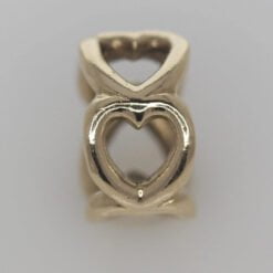 Pandora 14ct Open Heart Gold Spacer Charm - 750454 - ALE 585 7