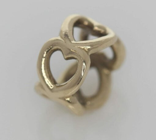 Pandora 14ct Open Heart Gold Spacer Charm - 750454 - ALE 585 4