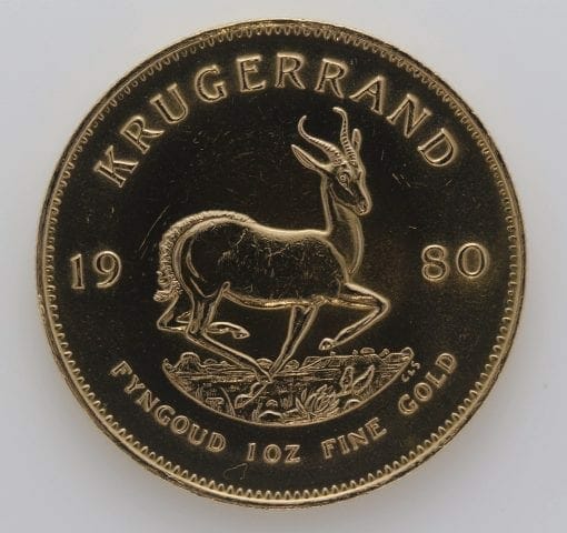 1980 Krugerrand 1oz Fine Gold Coin - South African Mint 1
