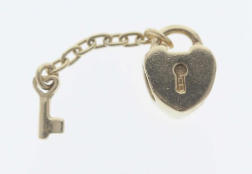 Pandora 14ct Gold Key To My Heart Charm - 750341 - Retired ALE 585 2