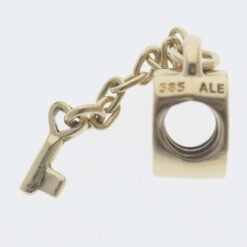Pandora 14ct Gold Key To My Heart Charm - 750341 - Retired ALE 585 8