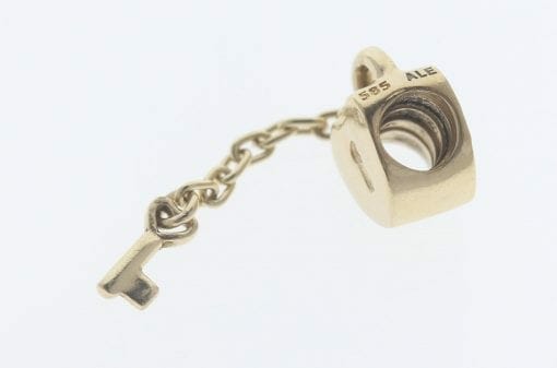Pandora 14ct Gold Key To My Heart Charm - 750341 - Retired ALE 585 5
