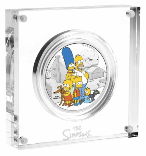 2019 The Simpsons Family Coloured 2oz .9999 Silver Proof Coin - The Perth Mint 2