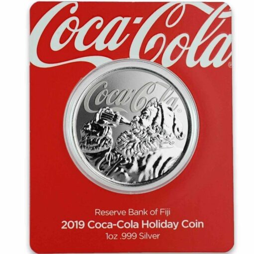 2019 1oz .999 Silver Coca-Cola Santa Holiday Coin - Limited Mintage Collectible 1