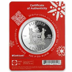 2019 1oz .999 Silver Coca-Cola Santa Holiday Coin - Limited Mintage Collectible 6