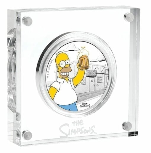 2019 The Simpsons Homer Simpson 1oz Silver Proof Coin 2