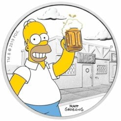 2019 The Simpsons Homer Simpson & Homer 2 Coin Set - Coloured 1oz & 1oz in Card - The Perth Mint 12