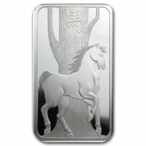 2014 Year of the Horse 1oz .999 Silver Minted Bullion Bar - Lunar Calendar Series - PAMP Suisse 3