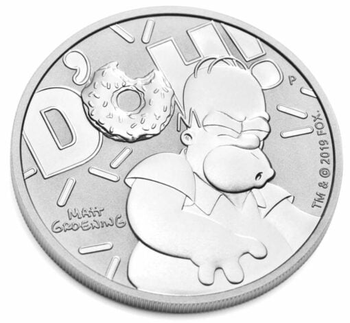 2019 The Simpsons Homer Simpson & Homer 2 Coin Set - Coloured 1oz & 1oz in Card - The Perth Mint 10