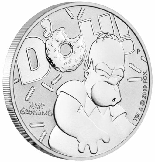 2019 The Simpsons The Family & Homer 2 Coin Set - Coloured 2oz & 1oz in Card 10