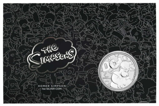 2019 The Simpsons Homer Simpson & Homer 2 Coin Set - Coloured 1oz & 1oz in Card - The Perth Mint 7