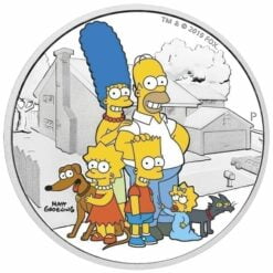2019 The Simpsons The Family & Homer 2 Coin Set - Coloured 2oz & 1oz in Card 13