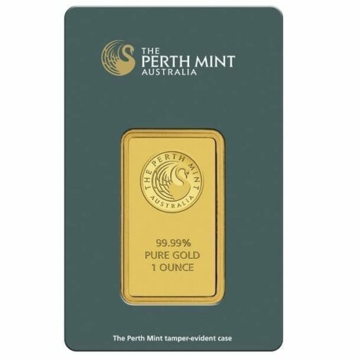 Perth Mint Kangaroo 1oz .9999 Gold Minted Bullion Bar - Green Security Card 1