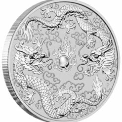 2019 1oz Australian Double Dragon .9999 Silver Coin 5